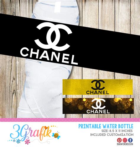 coco chanel water bottle labels|Chanel perfume labels.